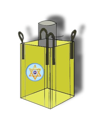 Circular Bag with Cross Loop Top Spout / Flat Bottom